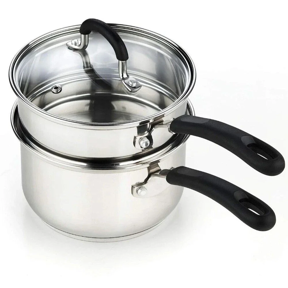 Cook N Home 02655 Professional Double Boiler Saucepan 2-Quart  Stainless